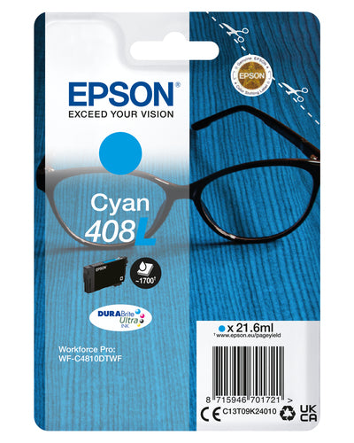Epson 408L DURABrite Ultra ink cartridge 1 pc(s) Original High (XL) Yield Cyan Epson 408L DURABrite Ultra ink cartridge 1 pc(s) Original High (XL) Yield Cyan
